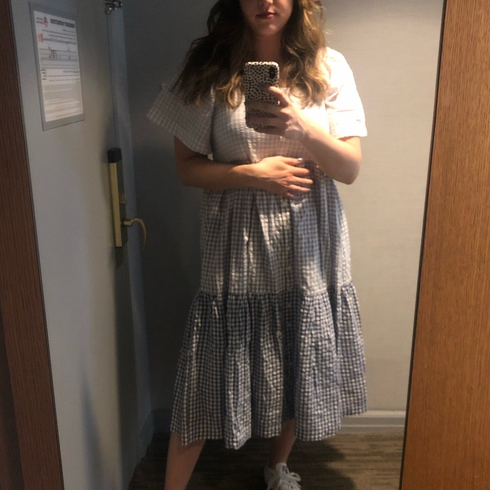 Madewell Blue Gingham Dress